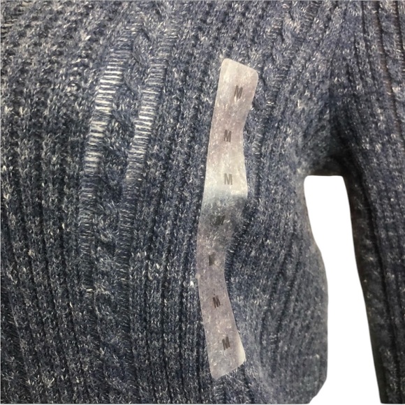 Lauren Jean Co. Navy V -Neck Cardigan Sweater M. - Picture 8 of 8